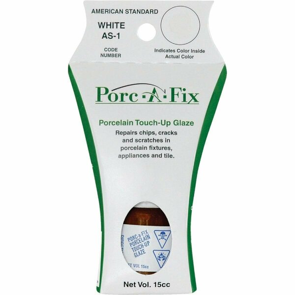 Fixture-Fix Porc-A-Fix American Standard White High Gloss Porcelain Touch-up Paint, 15cc AS-1
